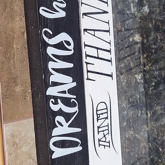 Blessed and Thankful, Make your Dreams Happen 2 Wooden Signs 18" x 2" - Picture 4 of 7